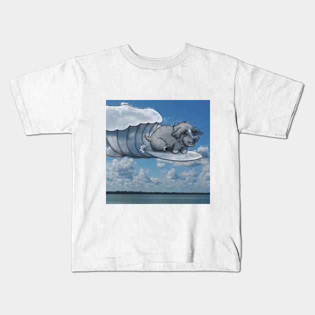 beach pup Kids T-Shirt by Rayando Nubes